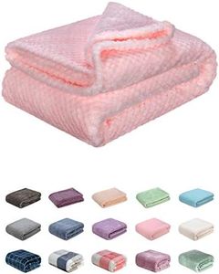 Fuzzy Throw Blanket, Plush Fleece Blankets for Adults, Toddler, Boys and Girls, Warm Soft Blankets and Throws for Bed, Couch, Sofa, Travel and Outdoor, Camping (40Wx60L, M-Pink)