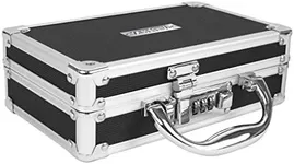 Vaultz Medicine Safe Case w/Combination Lock - Pack of 1 Cases, 8.35 x 5 x 2.5" - Black