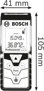 Bosch Laser Distance Measure GLM 40 – Compact Digital Measuring Tool