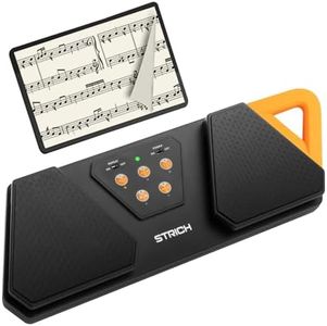 STRICH Wireless Page Turner Pedal for Musical Instruments, Anti-Slip Rubber Portable Foot Pedal, Silent Rechargeable Music Page Turner for iPad, Tablets, Phone, Super-long Endurance, SPT-10X