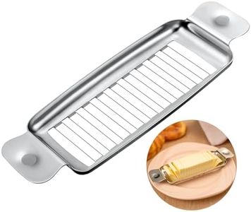 Upgrade Butter & Cheese Slicer, Stainles Steel Multipurpose Cheese Slicer Food Cutter, 18 Sharp Wires Cut Block Average Into 1/4 inch Pieces, Ergonomic Handle Substitute for Butter Knives Cutter Tool