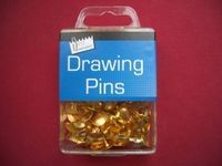 Solid Head Brass Drawing Pins -120 in a Box