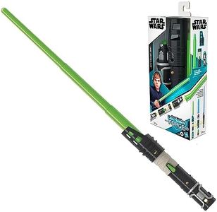 Star Wars Hasbro Lightsaber Forge Luke Skywalker Extendable Green Lightsaber, Customizable Roleplay Toy for Kids Ages 4 and Up, Multicolor, F7419