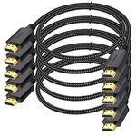 HDMI Cable 3.3FT/1M, 5-Pack 4K HDMI Cables- High Speed HDMI 2.0 Cable Male to Male with Ethernet, 4K@60hz HDR 3D ARC & CL3 Rated | for Laptop, Monitor, PS5, PS4, Xbox One, Fire TV, & More