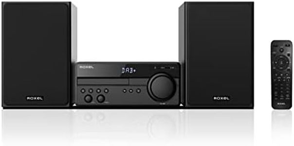 ROXEL RCD 750 Complete Hi-Fi System CD Player with DAB/DAB+, 100W RMS Sound with Elegant Design / MP3 /USB PLAYBACK, 3 Metres Speaker Cable, Bluetooth, FM & Digital Radio & Remote Control