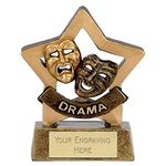 Trophies Plus Medals Mini Stars Drama Award 8cm (3 1/4")