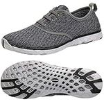 Aleader Men's Stylish Quick Drying Water Shoes Gray 10.5 D(M) US