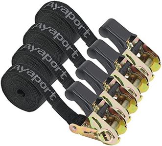 Ayaport Endless Ratchet Strap 2500LBS Break Strength (no Hook) Ratcheting Tie Down Motorcycle Car Roof Rack Trailer Cargo Straps (6'x1)