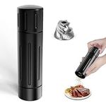 POPWOODS Professional Pepper Grinder Mill, Aluminum Manual Pepper Mill, Heavy Duty Pepper Grinder with Adjustable Coarseness and Stainless Steel Blade, More Pepper Output, Less Cranking