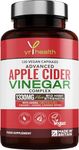 Apple Cider Vinegar Capsules Max Strength with Cayenne Pepper, Bio-Cultures, Turmeric, Ginger, Vitamin B12, 1330mg, 120 Vegan Keto ACV from Apples with Mother, UK Made by YrHealth