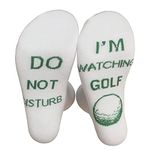 Himozoo 'Do Not Disturb I'm Watching Golf' Socks Novelty Funny Socks for Men Women Rugby Lovers Gifts (White-Golf)…