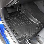 Findway F100 3D Car Floor Mat/Liner (TPE Rubber) Compatible with Mercedes-Benz 2016-2022 GLC GLC300 GLC350 GLC250 GLC43 GLC63, All Weather, Laser Scanned, Great Coverage. for 1st & 2nd Row - Black