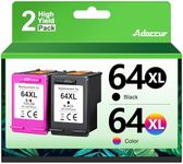 Adoccur Remanufactured Ink Cartridge Replacement for HP Ink 64 HP 64XL HP 64 Ink Works with HP Envy Photo 7855 7858 6252 6255 7800 7100 7155 7158 Tango Tango X Tango Terra Printer (1 Black, 1 Color)