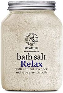 Sali da Bagno Rilassante 1300g - Sale Marino con Lavanda Naturale e Olio di Salvia - per un Buon Sonno - Riduzione dello Stress - Cura del Corpo - Relax - Aromaterapia