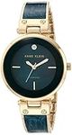 Anne Klein Women's Genuine Diamond Dial Bangle Watch, Navy Blue/Gold, AK/2512NVGB