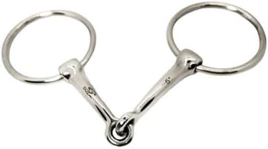 EQI Loose Ring Steel Snaffle Horse Bit with Single Joint Mouth 5"