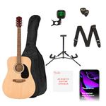 Fender FA-25 Dreadnought Acoustic Guitar Kit, Walnut Fingerboard, Natural