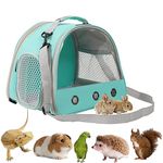 Bearded Dragon Carrier,Lizards Carrier, Small Animal Travel Carrier for Hedgehog Rat Parrot Bird Guinea Pig, Portable Guinea Pig Travel Carrier for 2(Green, Carrier)