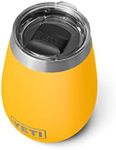 YETI Stainless Steel Rambler Wine Drinking_Cup, Vacuum Insulated, with MagSlider Lid, 10 Ounces, Alpine Yellow