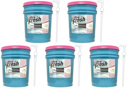 Ultra Fresh Platinum 5 Gallon Spring Fresh Scented Fabric Softener Liquid with Pump for Easy Dispensing for Up to 640 Laundry Loads (5 Pack)