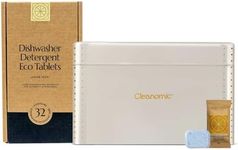 CLEANOMIC Dishwasher Pods - Soap Detergent, No Harsh Ingredients, Individually Wrapped - Lemon Fresh