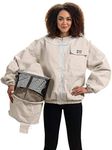 Bees & Co K73 Natural Cotton Beekeeper Jacket with Round Veil