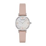 Emporio Armani Watch for Women, Two Hand Movement, 32 mm na Stainless Steel Case with a Leather Strap, AR8039