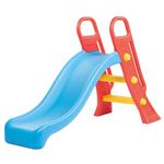 Dolu Junior Slide For Children From 2 Years Blue And Red With Yellow Steps Garden Toy Kids Slide Kids Outdoor Play Equipment Toddler Slide Garden Slide Playground Equipment Big Slide Childrens Slide