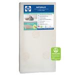 Sealy Baby Naturalis 2-Stage Dual Firmness Hybrid Waterproof Standard Toddler & Crib Mattress, Hybrid Coil & Foam Design, 52" x 27.5"