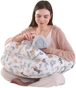 Nursing Pillow for Breastfeeding,Bottle Feeding, Plus Size Breastfeeding Pillows with Adjustable Waist Strap Removable Cover, Extra Pillow on Top for More Support for Mom