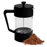 Iconique 1000ml French Press Black Coffee Maker | Elevate Brews to New Levels of Elegance & Flavour | Heat Resistant with Borosilicate Glass & Ergonomic Grip Handle