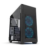 Phanteks PH-ES515PTG_SWT Enthoo Pro M SE with 2X Halos RGB Fan Frames Integrated RGB Lighting Tempered Glass Black/White