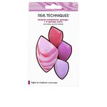 Real Techniques Berry Pop Miracle Complexion Sponge & Mini Sponges Kit, 4 Piece Set, Makeup Blending Sponges, For Foundation, Concealer, & Other Cream Products, Full Coverage, Streak Free