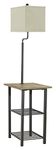 Signature Design by Ashley Shianne Multifunctional Metal Floor Lamp & End Table, Black