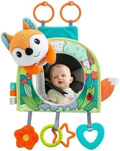 Lynncare Car Seat Toy, Baby Car Mirror Toy for Baby Rear Facing, Travel Baby Activity Center with Hanging Engaging Toys for Infants Babies 0-6-12-18 Months Boy Girl