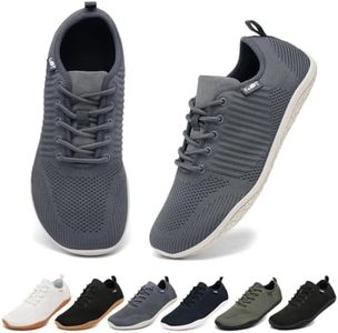 Geweo Barfuss Schuhe Damen Barfuß Sneaker Barfußschuhe Frauen Barfussschuhe Sommer Barefoot Shoes Laufschuhe Turnschuhe Grau 39