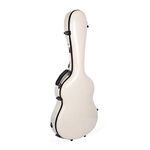 Crossrock Deluxe Fiberglass Case with TSA Lock for 4/4 Classical Guitar-Ivory (CRF2021CIV)