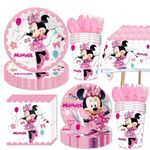 Mouse Birthday Decorations,Party Plate and Napkins,Table Cover - Cups and More Serves 20 Guests for Birthday Party Supplies