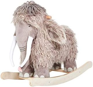 labebe - Plush Rocking Horse, Mammoth Rocker, Stuffed Rocker Toy for Child 1-3 Year Old, Kid Ride On Toy Wooden, Rocking Animal for Infant/Toddler Girl&Boy, Nursery Birthday Gift