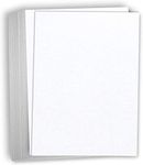 Hamilco White Resume Linen Textured Cardstock Paper – 8 1/2 x 11" Blank Thick Heavy Weight 80 lb Cover Card Stock for Printer - 50 Pack (Bright White)