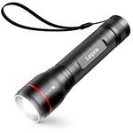 Lepro LED Torch Super Bright, LE3000 High-Lumen Torch, 5 Lighting Modes, Zoomable, Osram P9 LED, Water Resistant and Duty, Handy, Powered by AA Battery (Not Included), for Hiking, Camping, Power Cuts