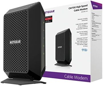 Netgear CM400 8 x 4 Cable módem docsis 3.0 Max velocidades de descarga de 343 Mbps. Certificado para xfinity by comcast, Tiempo Warner Cable, Cox, Carta & More (CM400 â€“ 1 aznas), Negro