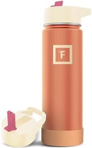 IRON °FLASK Camping & Hiking Hydration Flask with Straw, Wide Mouth Insulated Stainless Steel Sports Water Bottle - 22 oz Dream Sunset
