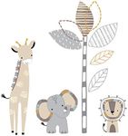 Lambs & Ivy Jungle Safari Gray/Tan Elephant/Giraffe Nursery Wall Decals/Stickers