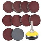 100 Pieces 2 Inch Sanding Discs, 80-3000 Grit Sandpaper with 1/4" Shank Backing Plate and Soft Foam Buffering Pad, for Drill Grinder Rotary Tool, Hook and Loop Sand Paper Assortment Pack