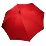 H.DUE.O HIGH-TECH Long Windproof Umbrella Advanced Technology XL Dome Large Automatic Rain Umbrella. Special Shaft with Fiber Ribs, Anti-corrosion, Long Lasting [BAT], red