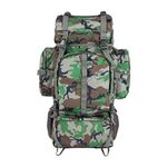 F Gear Neutron 50L, Unisex Trekking Bag|Military Bag|Army Bag|Hiking Camping Travel Leisure Tourist Outdoor Sport Rucksack|Multi Pockets, Shoulder Bag - Drawstring Top Open| (Woodland)