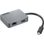 Lenovo USB-C 4-in-1 Travel Hub Gen2, Multiport Adapter for HDMI, VGA, USB 3.1, RJ45, Compatible with USB Type-C Laptops, GX91A34575