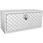 VEVOR Underbody Truck Box, 36"×14"×16" Pickup Storage Box, Heavy Duty Aluminum Diamond Plate Tool Box with Lock and Keys, Waterproof Trailer Storage Box with T-Handle Latch for Truck, Van, Trailer