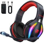 Fachixy「2024 New」FC100 Wireless Gaming Headset - 2.4GHz & Bluetooth Headphones with Microphone - 3D Stereo Sound & 50Hrs Battery Life - For PS5,PS4,PC,Mac,Tablets,Switch and Smartphones